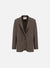 Travel blazer with shoulder pads rayon