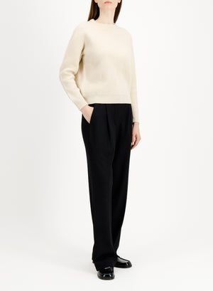 Raglan crew neck sweater - crafted with Todd and Duncan Superfine Lamb’s wool yarn