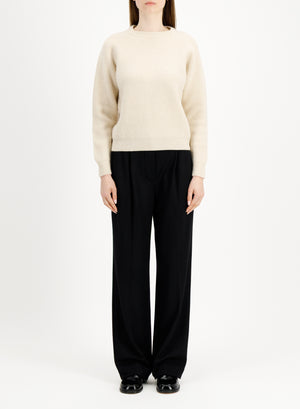 Raglan crew neck sweater - crafted with Todd and Duncan Superfine Lamb’s wool yarn