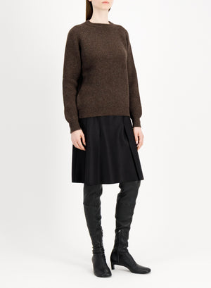 Raglan crew neck sweater - crafted with Todd and Duncan Superfine Lamb’s wool yarn