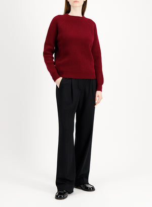 Raglan crew neck sweater - crafted with Todd and Duncan Superfine Lamb’s wool yarn