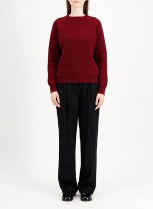 Raglan crew neck sweater - crafted with Todd and Duncan Superfine Lamb’s wool yarn