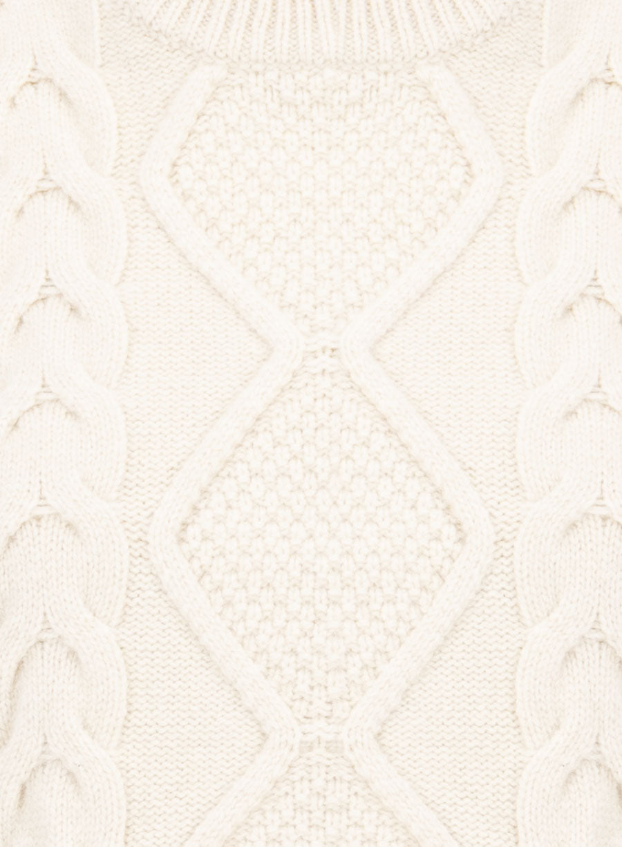 Cable-Knit Pure Wool Vest