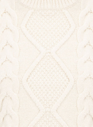 Cable-knit vest - crafted with Todd and Duncan Superfine Lamb’s wool yarn