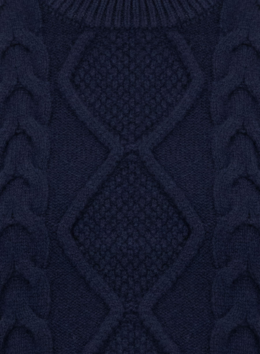Cable-Knit Pure Wool Vest