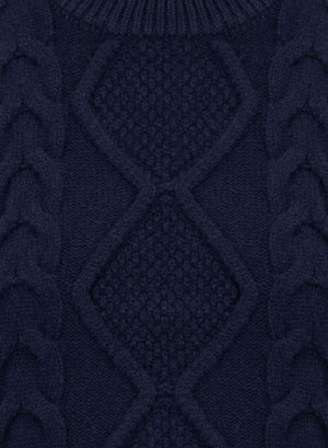 Cable-knit vest - crafted with Todd and Duncan Superfine Lamb’s wool yarn