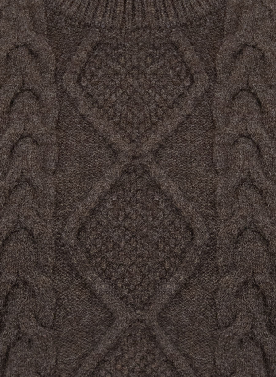 Cable-Knit Pure Wool Vest