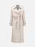 Long trench coat pressed wool
