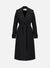 Double vent trench coat light pressed wool