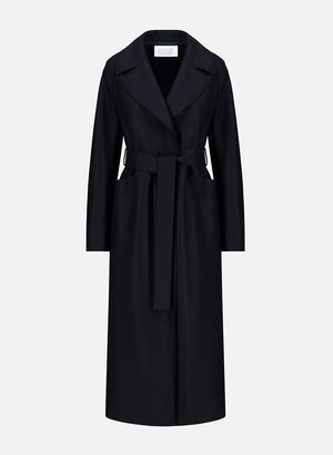 Long maxi coat pressed wool