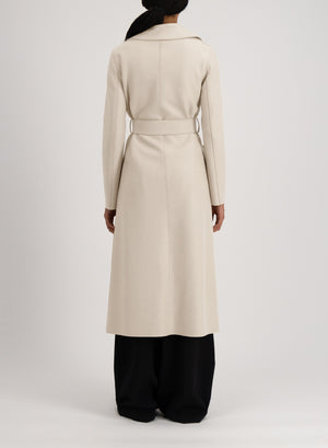 Long maxi coat pressed wool