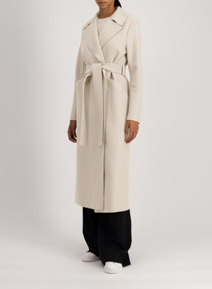 Long maxi coat pressed wool