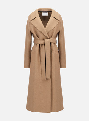 Long maxi coat pressed wool