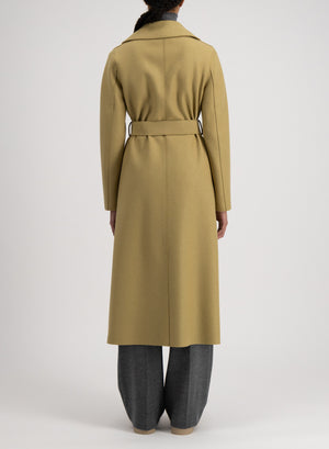 Long maxi coat pressed wool