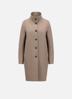 Egg shaped coat pressed wool