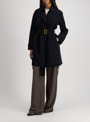 Golden buckle trench scuba