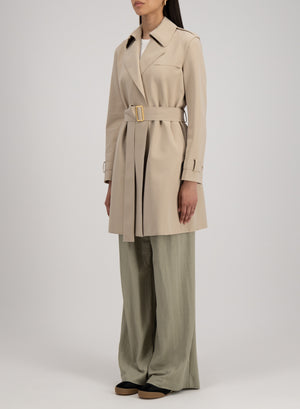 Golden buckle trench scuba