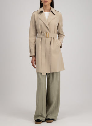 Golden buckle trench scuba