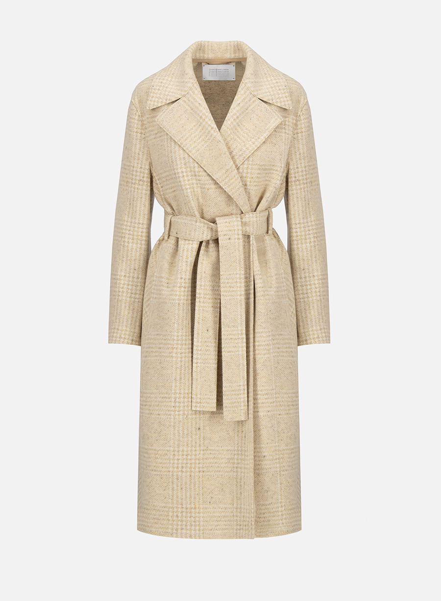 Long fabric coat on sale