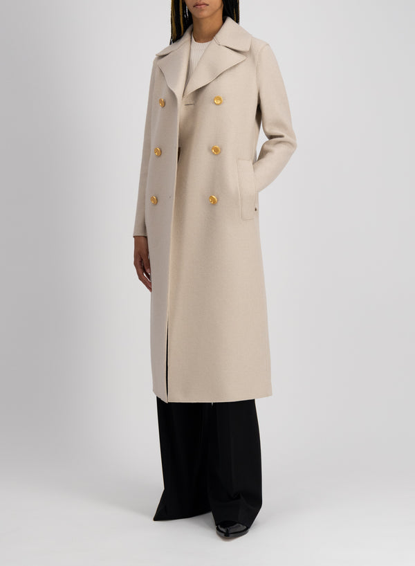トレンチコート Harris Wharf London Double Breasted Golden Buttons Coat Harris Wharf London gold-button double-breasted Coat | Blue