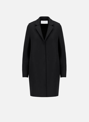 Black wool cocoon coat online