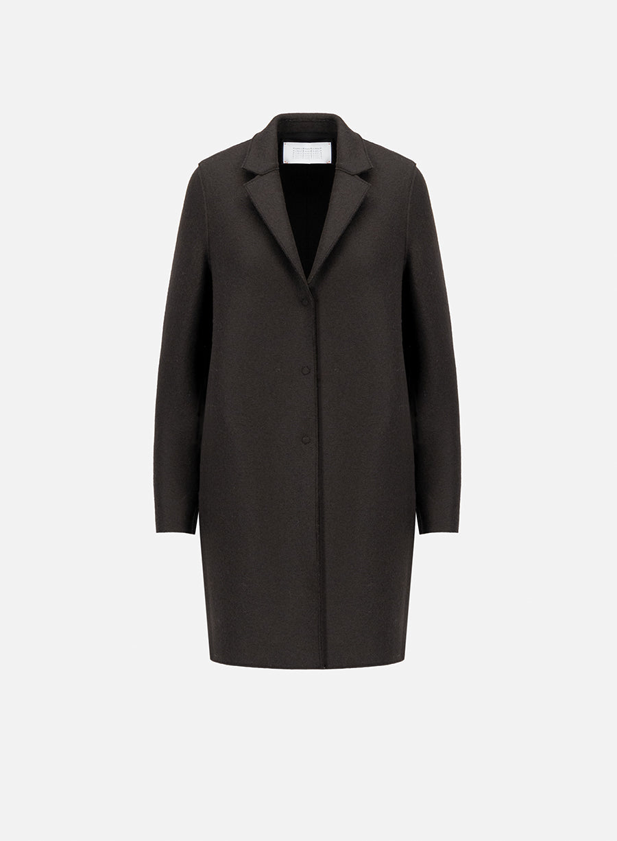 Cocoon Coat In Italian Wool Darkest Eggp online