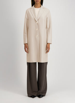 Overcoat in light pressed wool