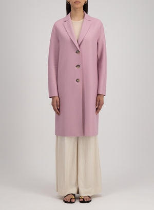 Overcoat in light pressed wool