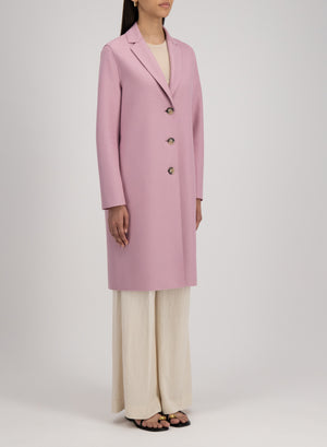 Overcoat in light pressed wool