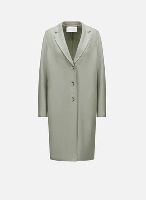 Overcoat in light pressed wool