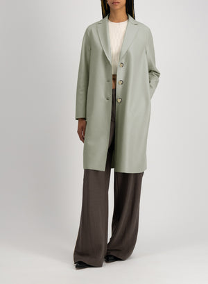 Overcoat in light pressed wool