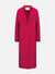 Long boxy coat light pressed wool