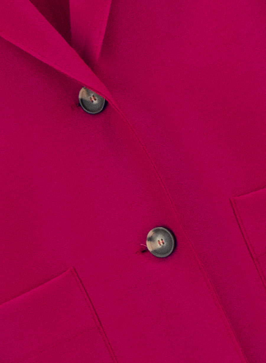 Long boxy coat light pressed wool