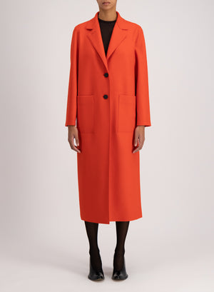 Long boxy coat cashmere blend