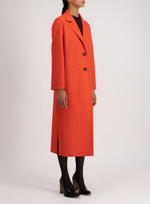 Long boxy coat cashmere blend