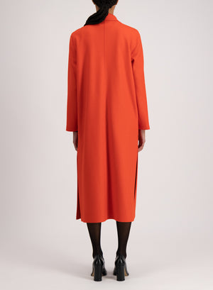 Long boxy coat cashmere blend