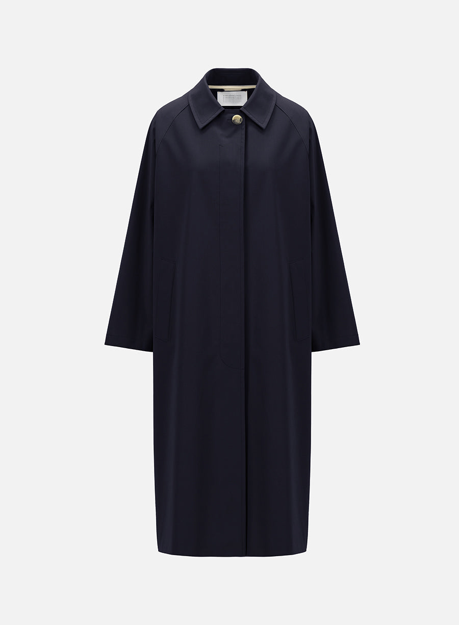 Oversized raglan coat light technic