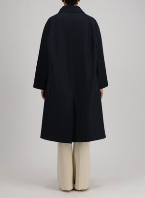 Balmacaan pressed wool with quilted lining