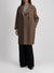 Dropped shoulder coat pressed wool