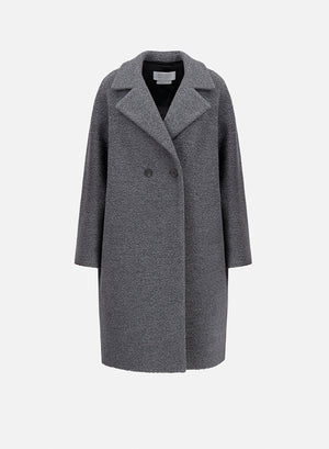 Dropped shoulder coat bouclé