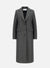 Coat with shoulder pads pressed wool