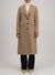 Coat with shoulder pads pressed wool