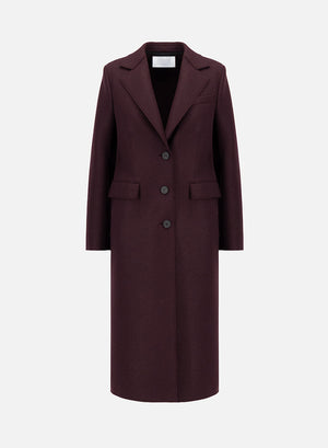 Coat with shoulder pads pressed wool