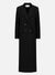 Long double breasted tailored coat rayon