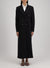 Long double breasted tailored coat rayon