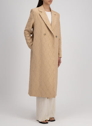 long d.b. coat crinkle