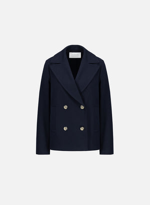 Peacoat diagonal crafted with Loro Piana fabric