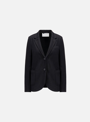 Stand up collar boyfriend blazer superfine merino