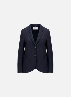 Stand up collar boyfriend blazer superfine merino