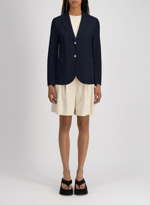 Stand up collar blazer honeycomb crafted with Loro Piana fabric